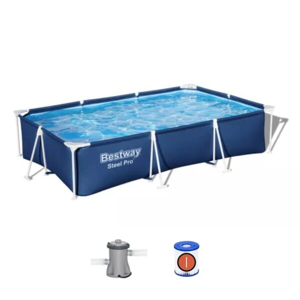 კარკასული აუზი BESTWAY 56411, 300x201x66cm, 3300L (ფილტრით)