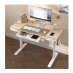 კომპიუტერის მაგიდა VERTEX VX-1SSD-01NW, Single Motor Sit-Stand Desk with Drawer and Memory Control - Image 2