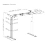 კომპიუტერის მაგიდა VERTEX VX-2SSD-05B, Smart-Controlled Dual-Motor Sit-Stand Desk - Image 3